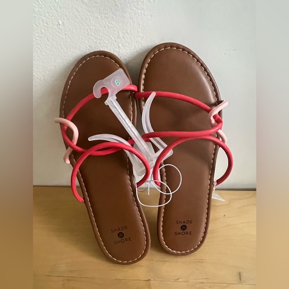 Shade & Shore Shoes - Women’s Shade & Shore Pink/Bali Strappy Slip On Sandals